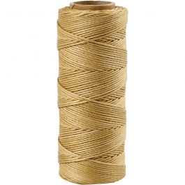 Bamboo Cord, gold, thickness 1 mm, 65 m/ 1 roll [HOB-503488]