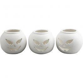 Tea Light Candle Holder, white, size 9x9x7,5 cm, 12 pc/ 1 box [HOB-50500]