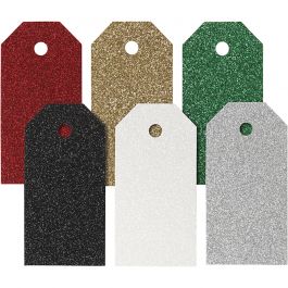 Manila Tags, assorted colours, size 5x10 cm, 300 g, 6x15 pc/ 1 pack [HOB-50978]