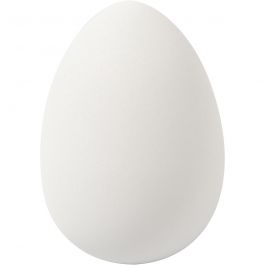 Goose Eggs, white, H: 8 cm, D: 5,5 cm, 8 pc/ 1 pack [HOB-51022]