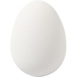 Quail Eggs, white, H: 4 cm, D: 2,5 cm, 18 pc/ 1 pack [HOB-51023]