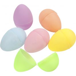 Egg, pastel colours, H: 6 cm, D: 4 cm, 12 pc/ 1 pack [HOB-51033]