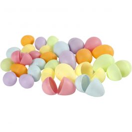Egg, pastel colours, H: 4,5+6 cm, D: 3+4  cm, 180 pc/ 1 pack [HOB-510350]