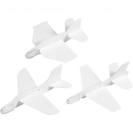 Airplanes, white, L: 11,5-12,5 cm, W: 11-12 cm, 3 pc/ 1 pack [HOB-51233]