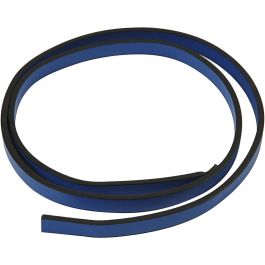 Faux Leather Belt, W: 10 mm, thickness 3 mm, blue, 1m