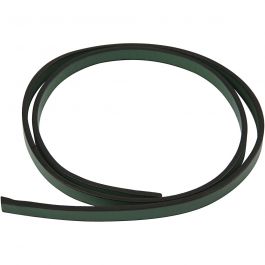 Faux Leather Belt, W: 10 mm, thickness 3 mm, green, 1m