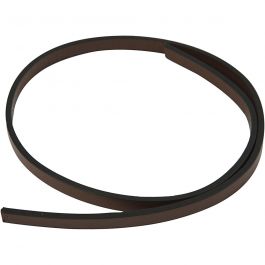 Faux Leather Belt, W: 10 mm, thickness 3 mm, brown, 1m