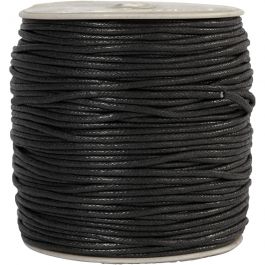 Cotton Cord, thickness 2 mm, black, 100m