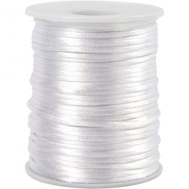 Satin Cord, thickness 2 mm, white, 50m