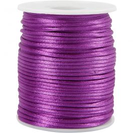 Satin Cord, thickness 2 mm, purple, 50m
