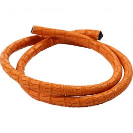 Crocodile Cord, thickness 6 mm, red brown, 50cm