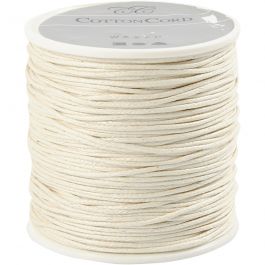 Cotton Cord, thickness 1 mm, off-white, 40m