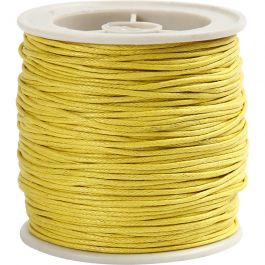 Cotton Cord, thickness 1 mm, yellow, 40m