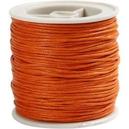 Cotton Cord,  1 mm, orange, 40m