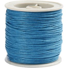 Cotton Cord,  1 mm, turquoise, 40m