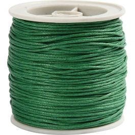 Cotton Cord,  1 mm, green, 40m