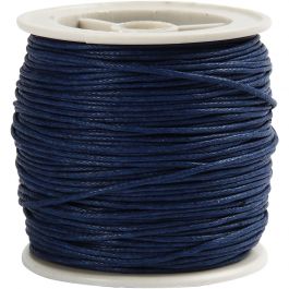 Cotton Cord,  1 mm, blue, 40m