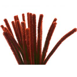 Pipe Cleaners, thickness 9 mm, L: 30 cm, antique red, 25pcs