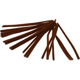 Pipe Cleaners, thickness 9 mm, L: 30 cm, brown, 25pcs