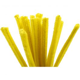 Pipe Cleaners, thickness 9 mm, L: 30 cm, yellow, 25pcs