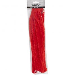 Pipe Cleaners, thickness 15 mm, L: 30 cm, red, 15pcs