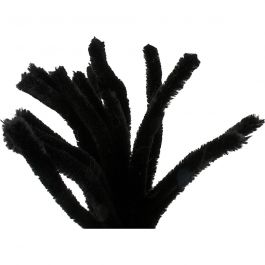 Pipe Cleaners, thickness 15 mm, L: 30 cm, black, 15pcs