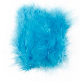 Feathers, size 5-12 cm, turquoise, 15pcs