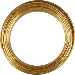 Aluminium Wire, thickness 3 mm, gold, round, 29m