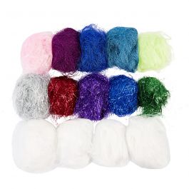 Plastic Fibres, assorted colours, 500 g/ 1 pack [HOB-51797]