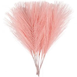 Artificial feathers, light red, L: 15 cm, W: 8 cm, 10 pc/ 1 pack [HOB-518053]