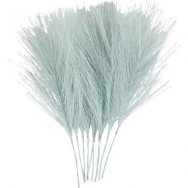 Artificial feathers, light blue, L: 15 cm, W: 8 cm, 10 pc/ 1 pack [HOB-518056]