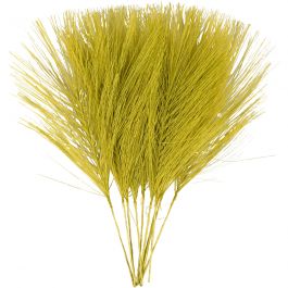 Artificial feathers, green, L: 15 cm, W: 8 cm, 10 pc/ 1 pack [HOB-518058]