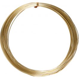 Aluminium Wire, gold, round, thickness 1 mm, 16 m/ 1 roll [HOB-518314]