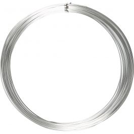 Aluminium Wire, silver, round, thickness 1 mm, 16 m/ 1 roll [HOB-518315]