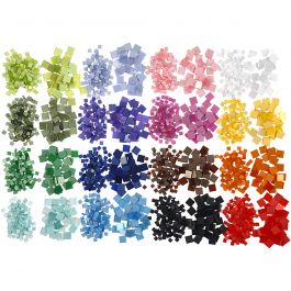 Mini Mosaic, size 5x5+10x10 mm, thickness 2 mm, 32x25 g/ 1 pack [HOB-51921]