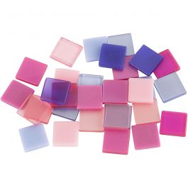 Mini Mosaic, lilac/dark lilac, size 10x10 mm, thickness 2 mm, 25 g/ 1 pack [HOB-51927]