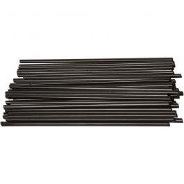 Construction Straw, black, L: 12,5 cm, D: 3 mm, 800 pc/ 1 pack [HOB-51932]