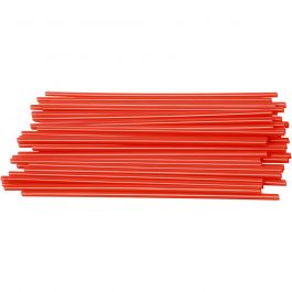 Construction Straw, red, L: 12,5 cm, D: 3 mm, 800 pc/ 1 pack [HOB-51933]