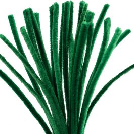 Pipe Cleaners, dark green, L: 30 cm, thickness 9 mm, 25 pc/ 1 pack [HOB-52098]