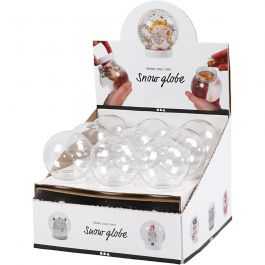 Snow globe, H: 8,5 cm, dia. 8 cm, hole size 4,7 cm, 18 pc/ 1 pack [HOB-52138]
