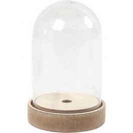 Bell on a Wooden Stand, H: 12.5 cm, D: 8 cm, 1pack, inner size 10.3 cm [HOB52161]