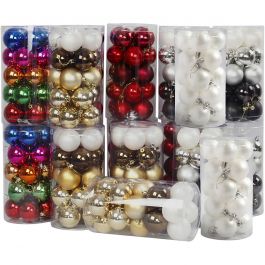 Christmas Ornaments, D: 6 cm, 24x20 pc/ 1 pack [HOB-52166]