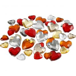 Rhinestones, red harmony, size 6+10+14 mm, 252 pc/ 1 pack [HOB-52186]