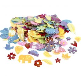 Sequins, size 15-45 mm, 30 g/ 1 pack [HOB-522520]