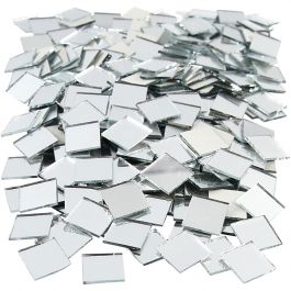 Mirror Mosaic Tiles, size 16x16 mm, thickness 2 mm, 500 pc/ 1 pack [HOB-52279]