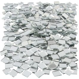 Mirror Mosaic Tiles, size 10x10 mm, thickness 2 mm, 500 pc/ 1 pack [HOB-52293]