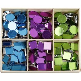Mirror Mosaic Tiles , size 15 mm, thickness 1,7 mm, 300 pc/ 1 pack [HOB-52300]