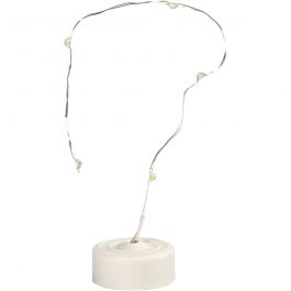 LED String of Lights, silver, L: 27 cm, 1 pc [HOB-52355]