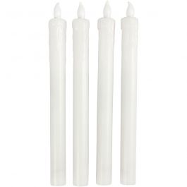 LED candle, H: 24,5 cm, D: 20 mm, 4 pc/ 1 pack [HOB-52365]