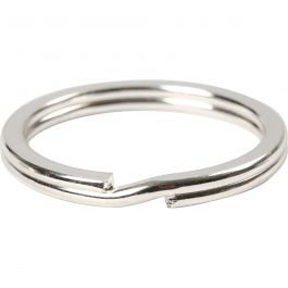 Key Chain, silver-plated, D: 28 mm, 4 pc/ 1 pack [HOB-526040]